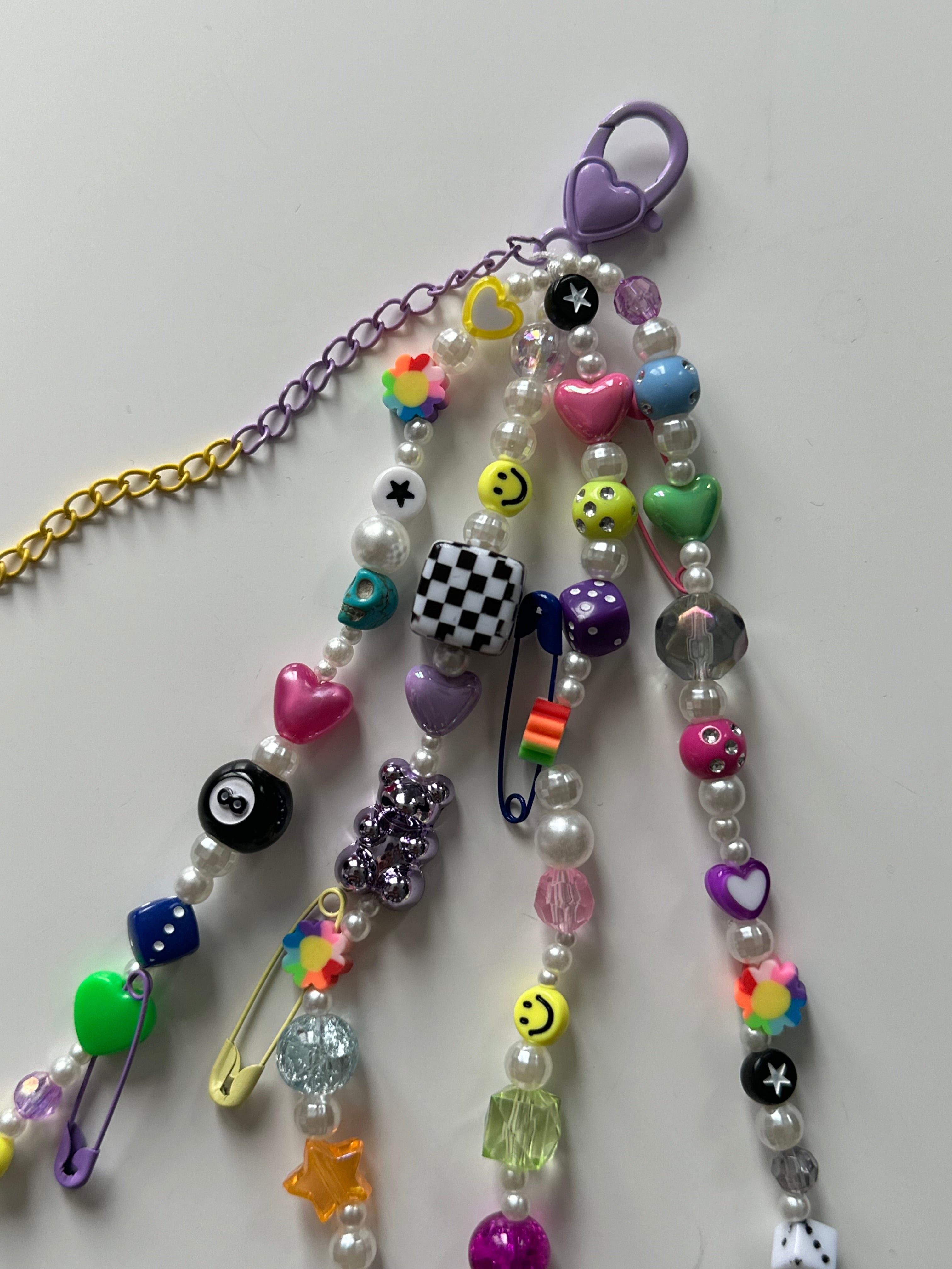 Funky pearl bag charm