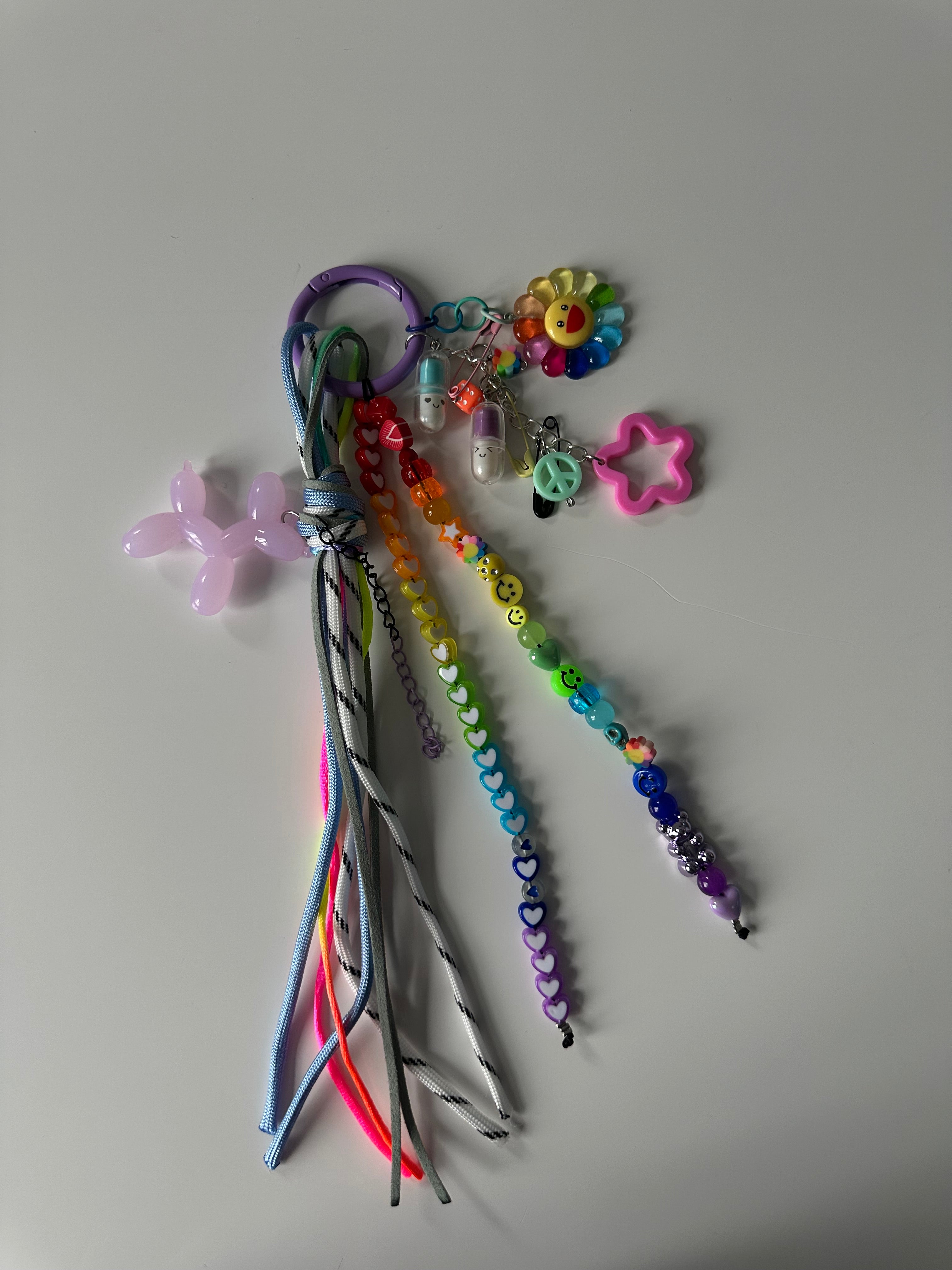 Abby bag charm (purple dog)