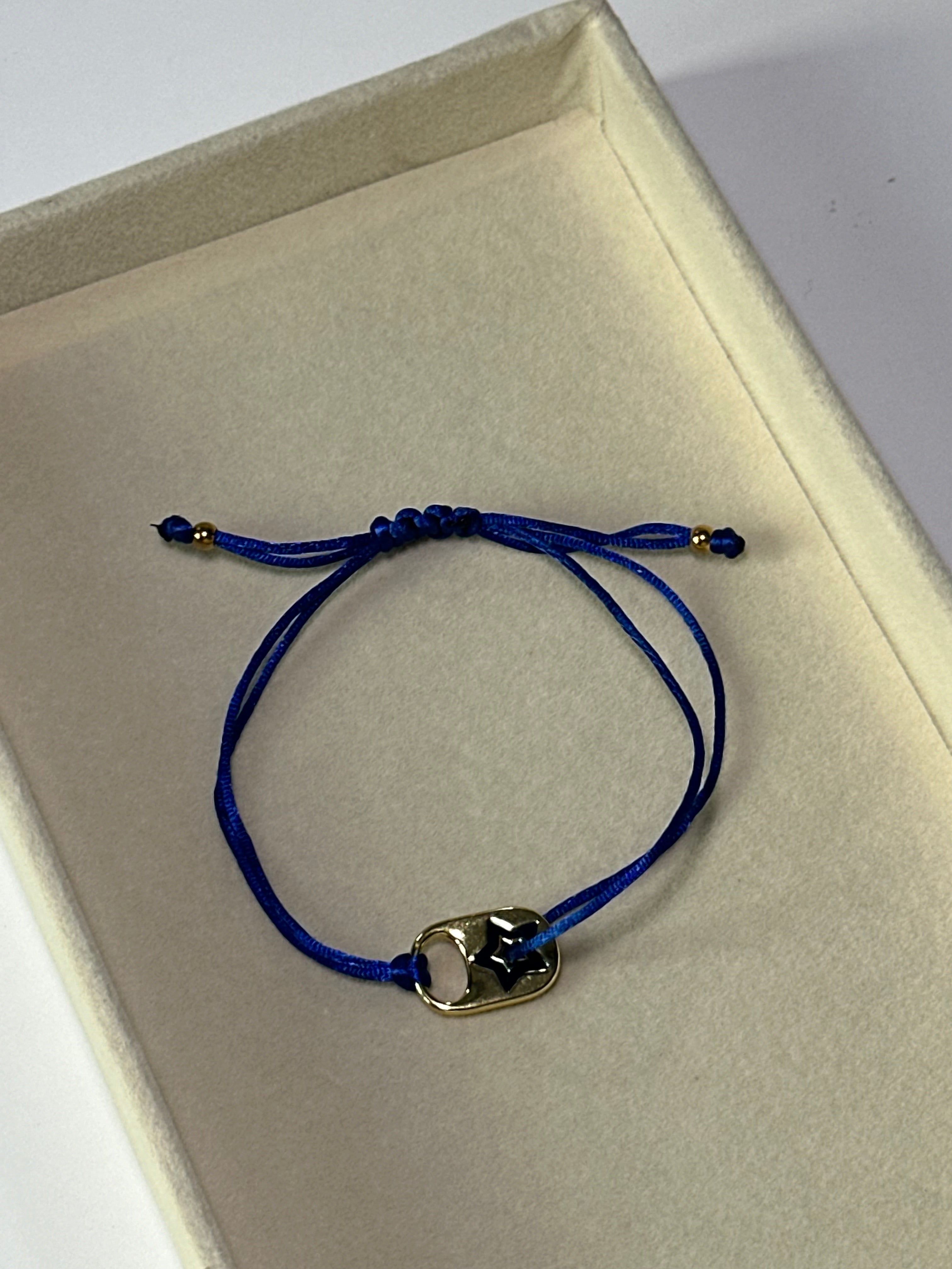Luna adjustable bracelet (blue Gold)