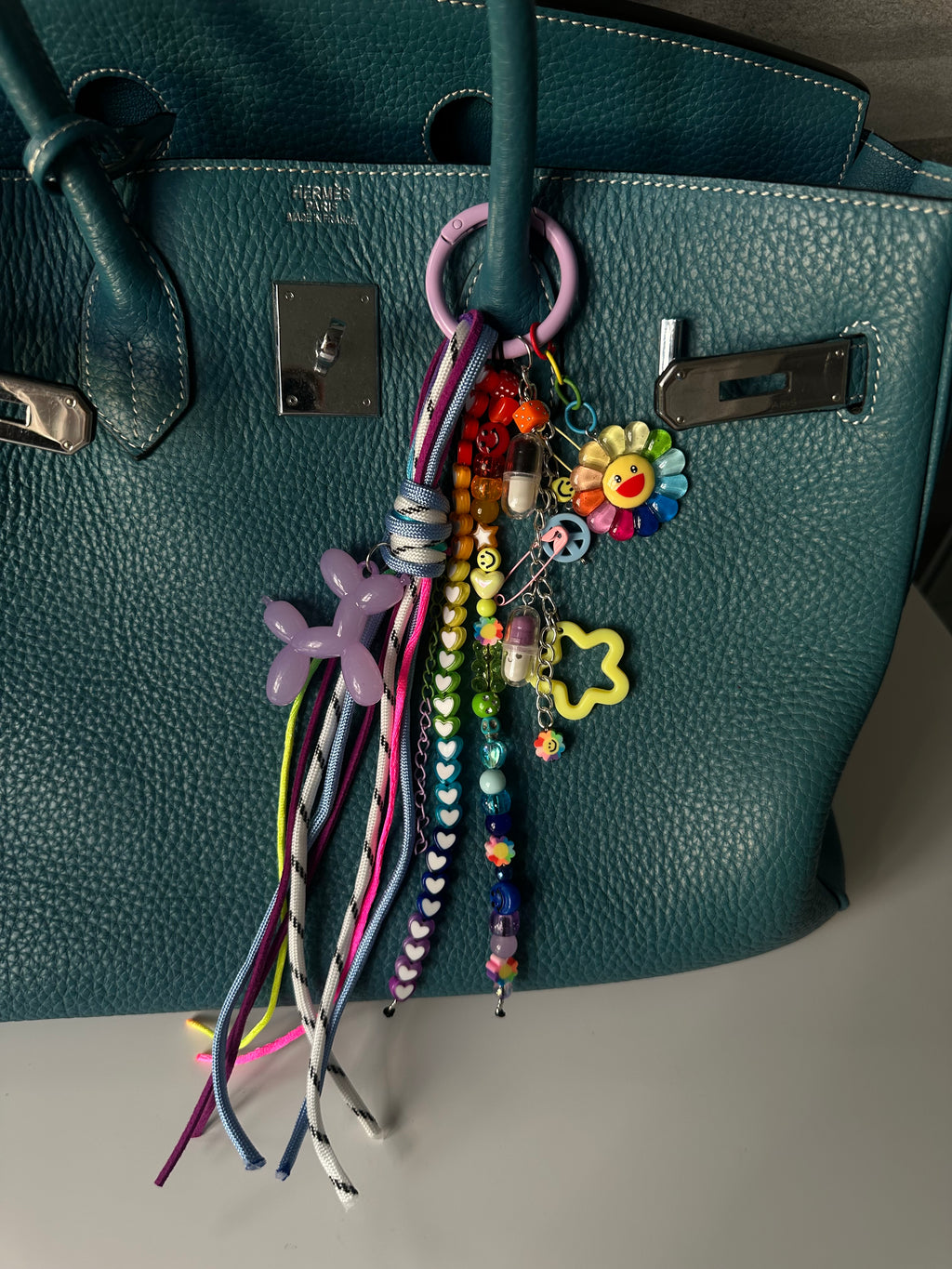 Abby bag charm (purple)