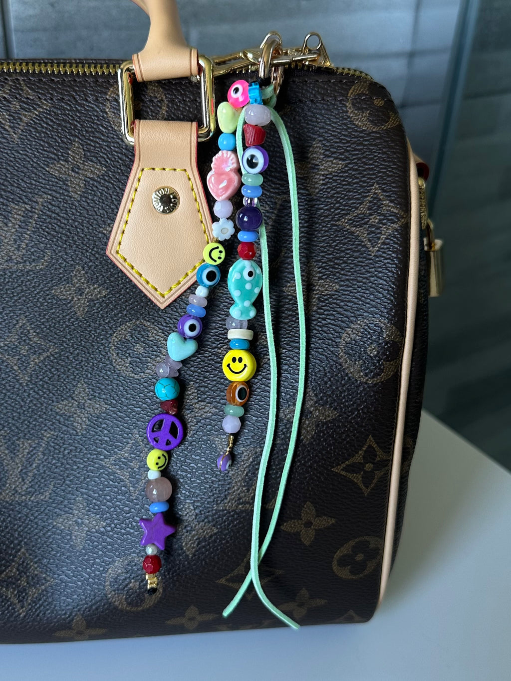 Paisley bag charm (mint green)