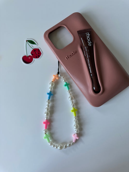 Cross phone charm