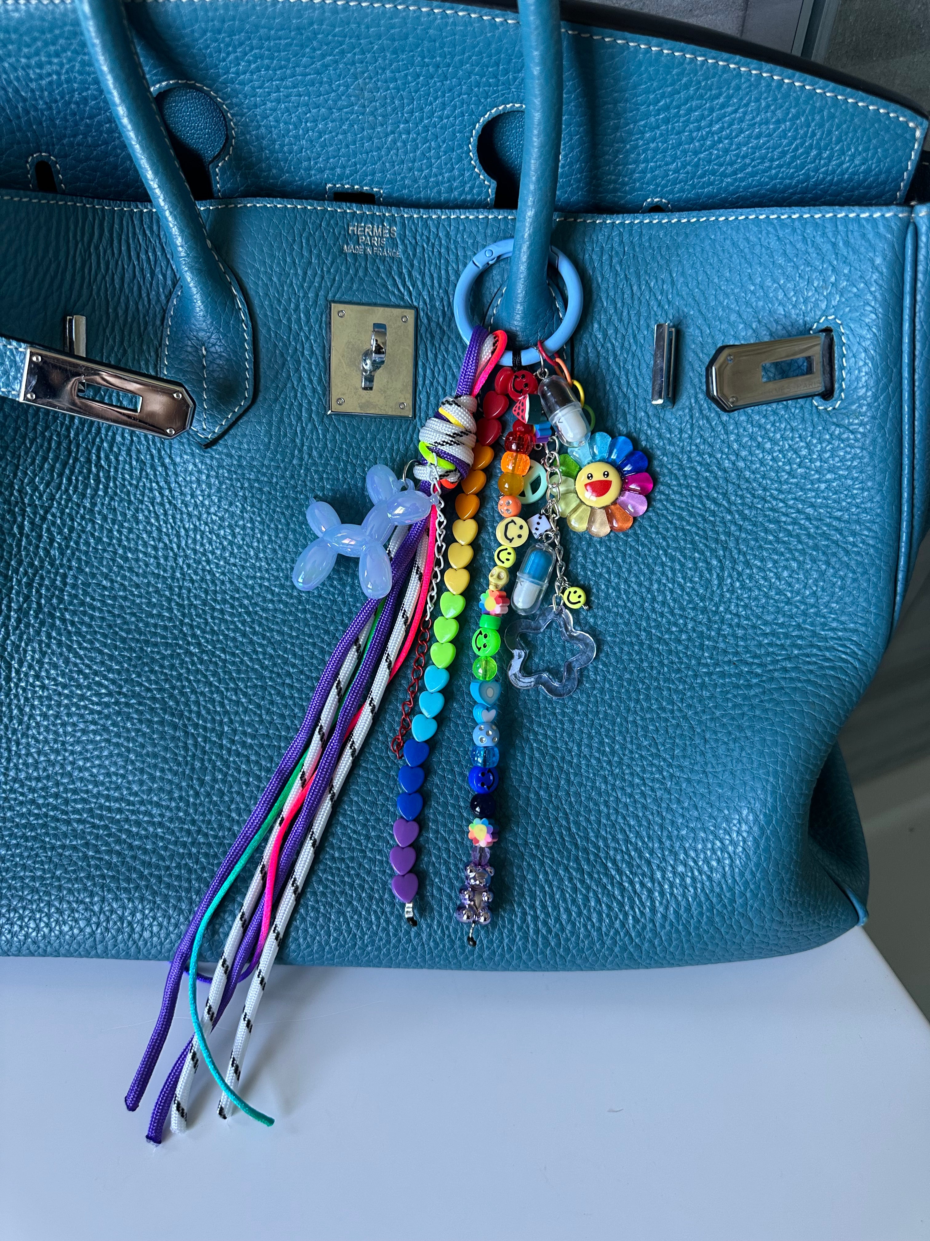 Abby bag charm (blue dog)