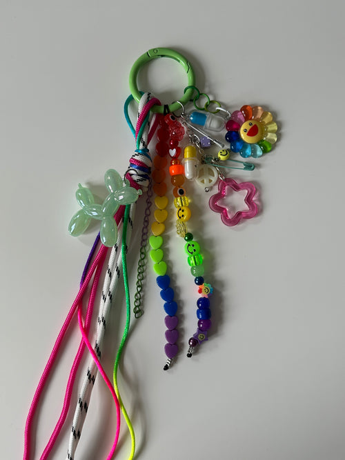 Abby bag charm (green dog)