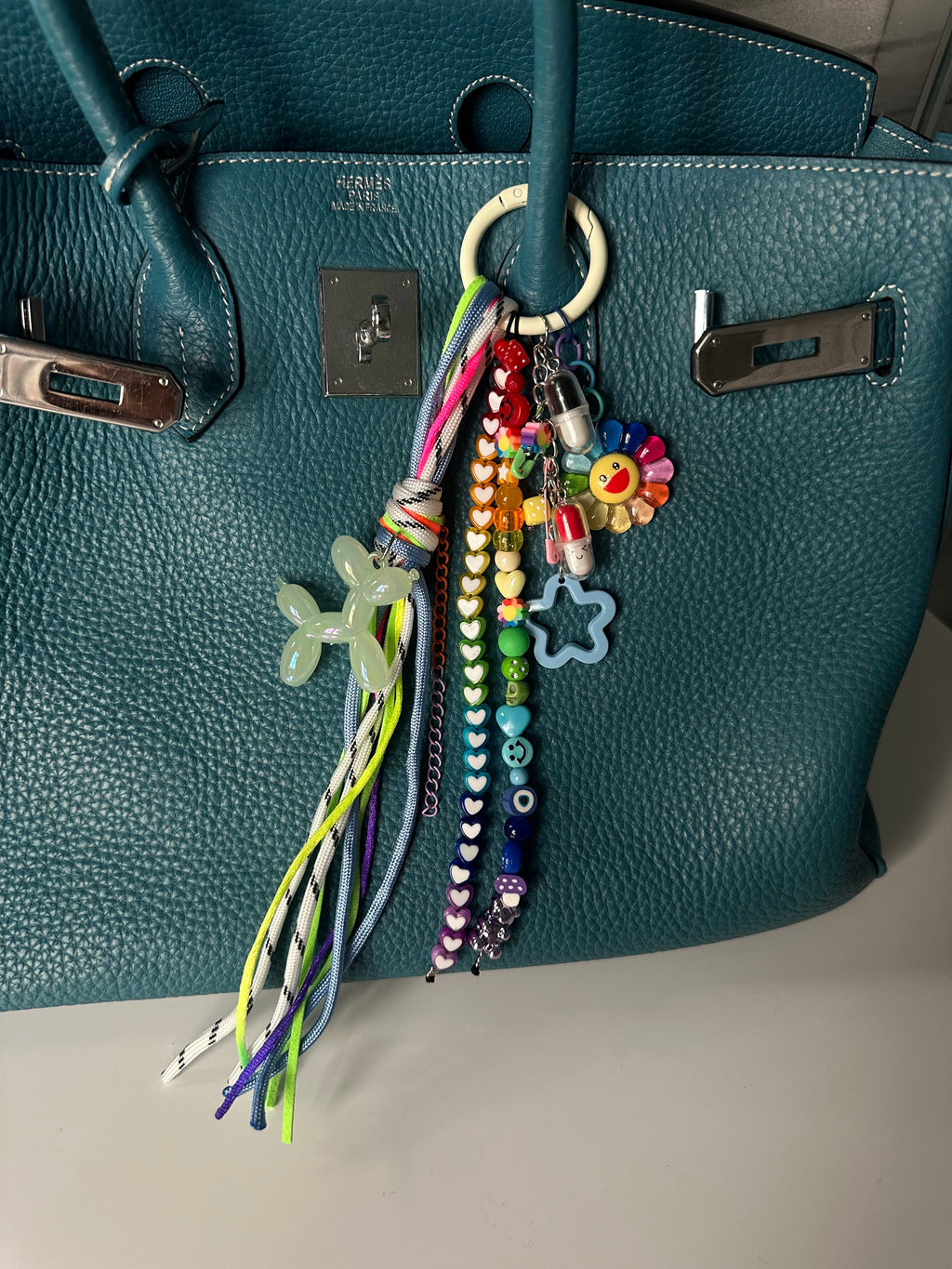 Abby bag charm (cream)