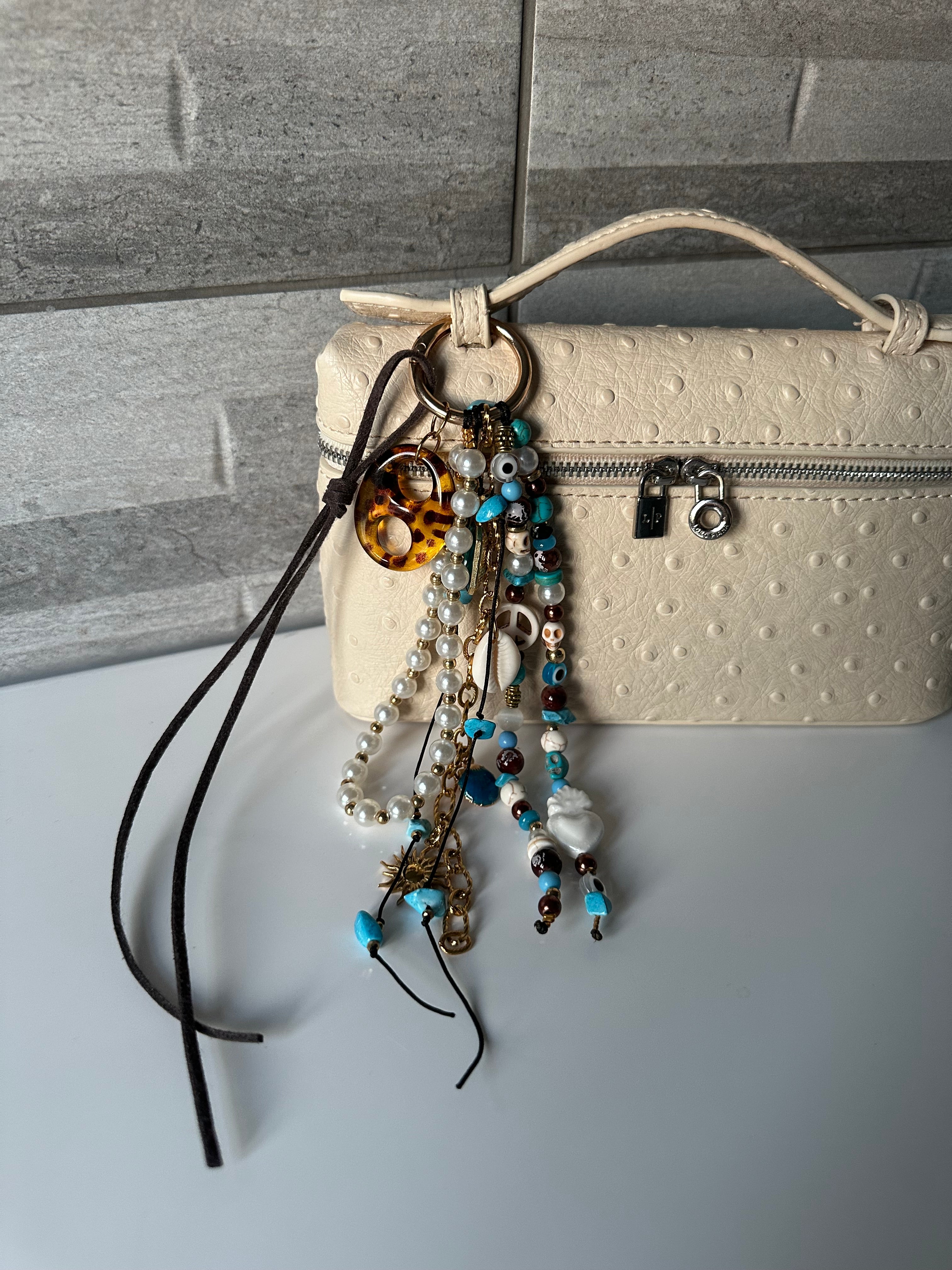 Boho chic bag charm