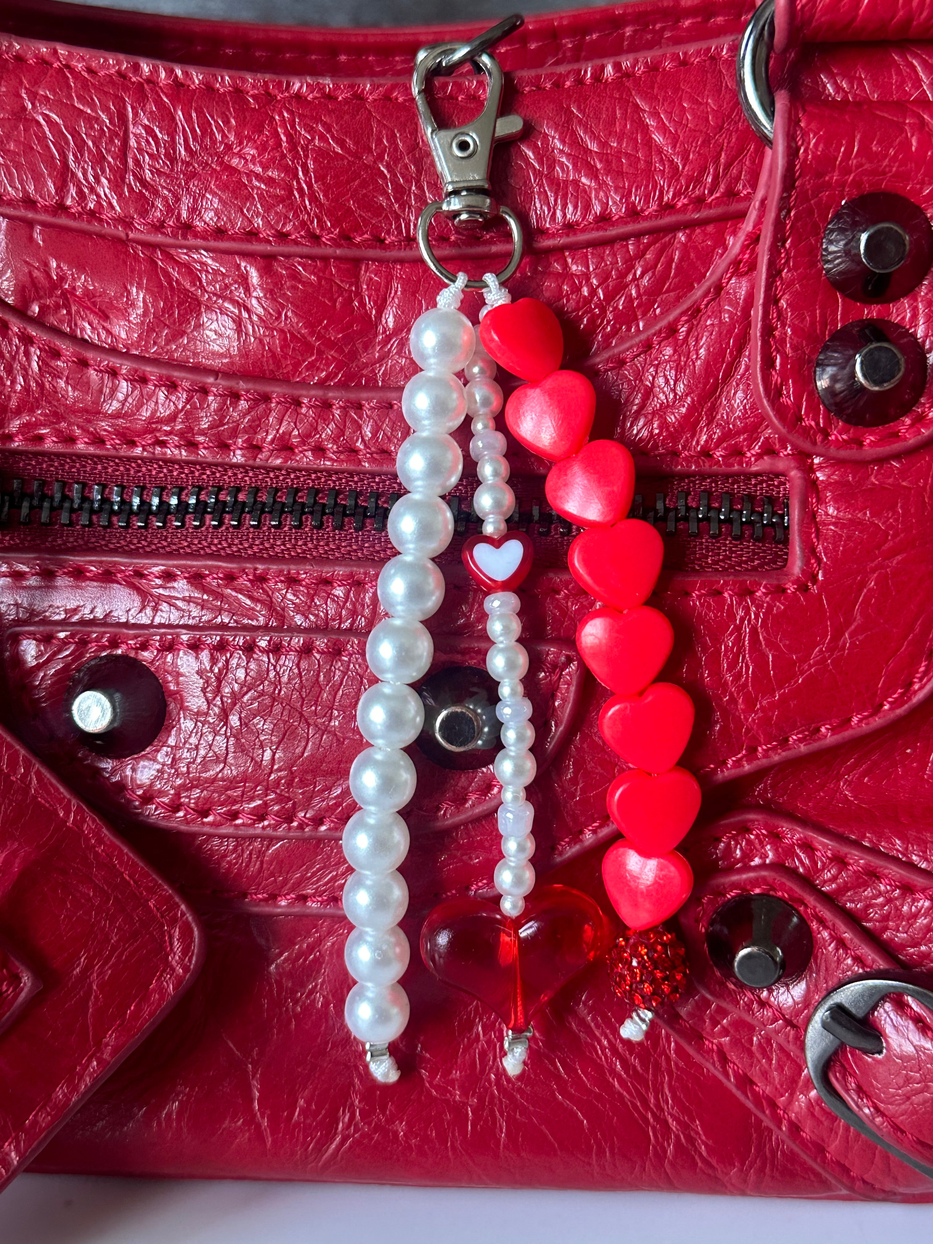 Queen of hearts bag charm