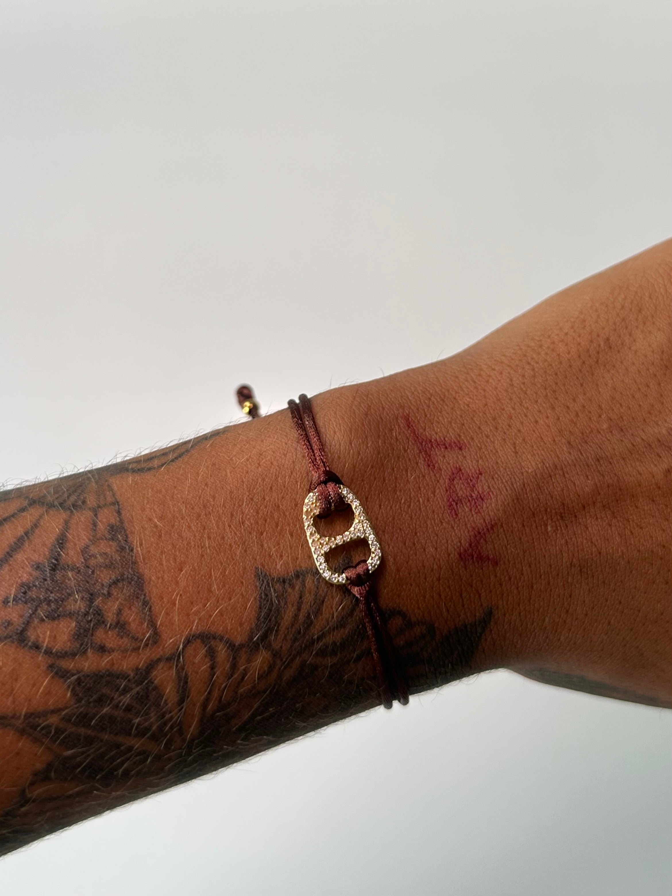 Crystal adjustable bracelet (gold)