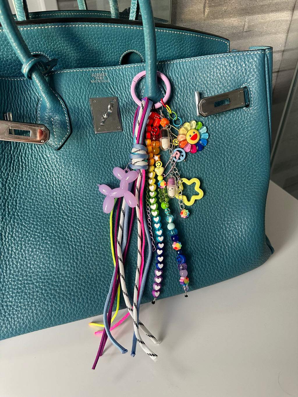 Abby bag charm (purple)