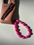 Pink stone phone charm