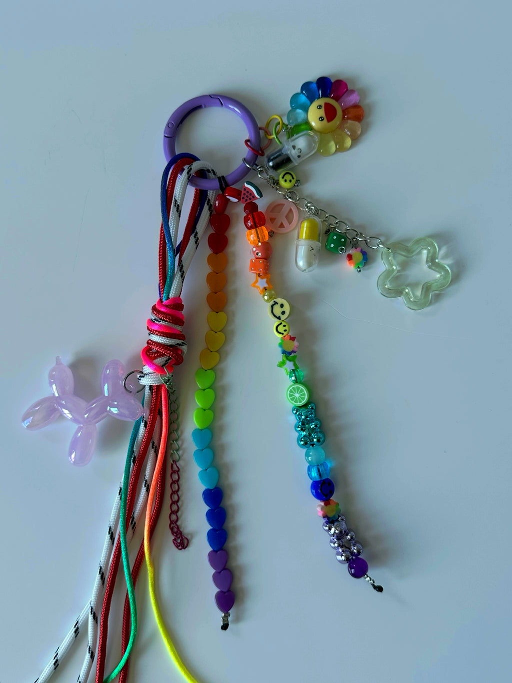 Abby bag charm (pink dog)