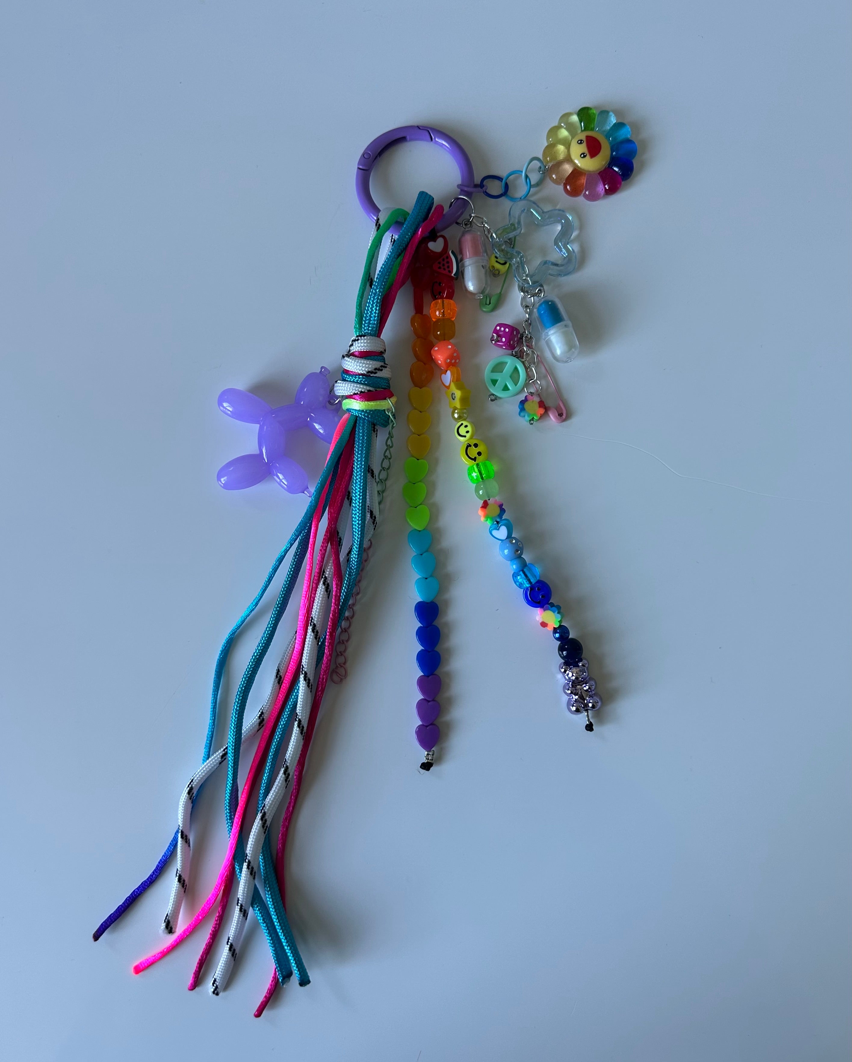 Abby bag charm (purple dog)