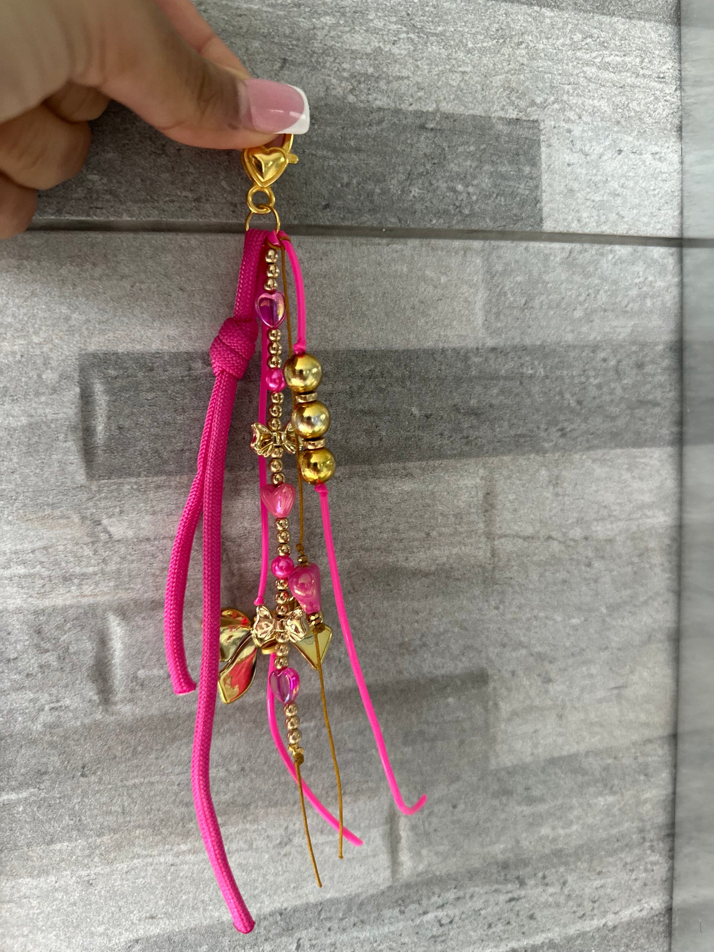 Heart bag charm