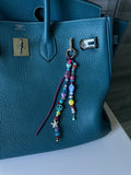 Paisley bag charm (purple)