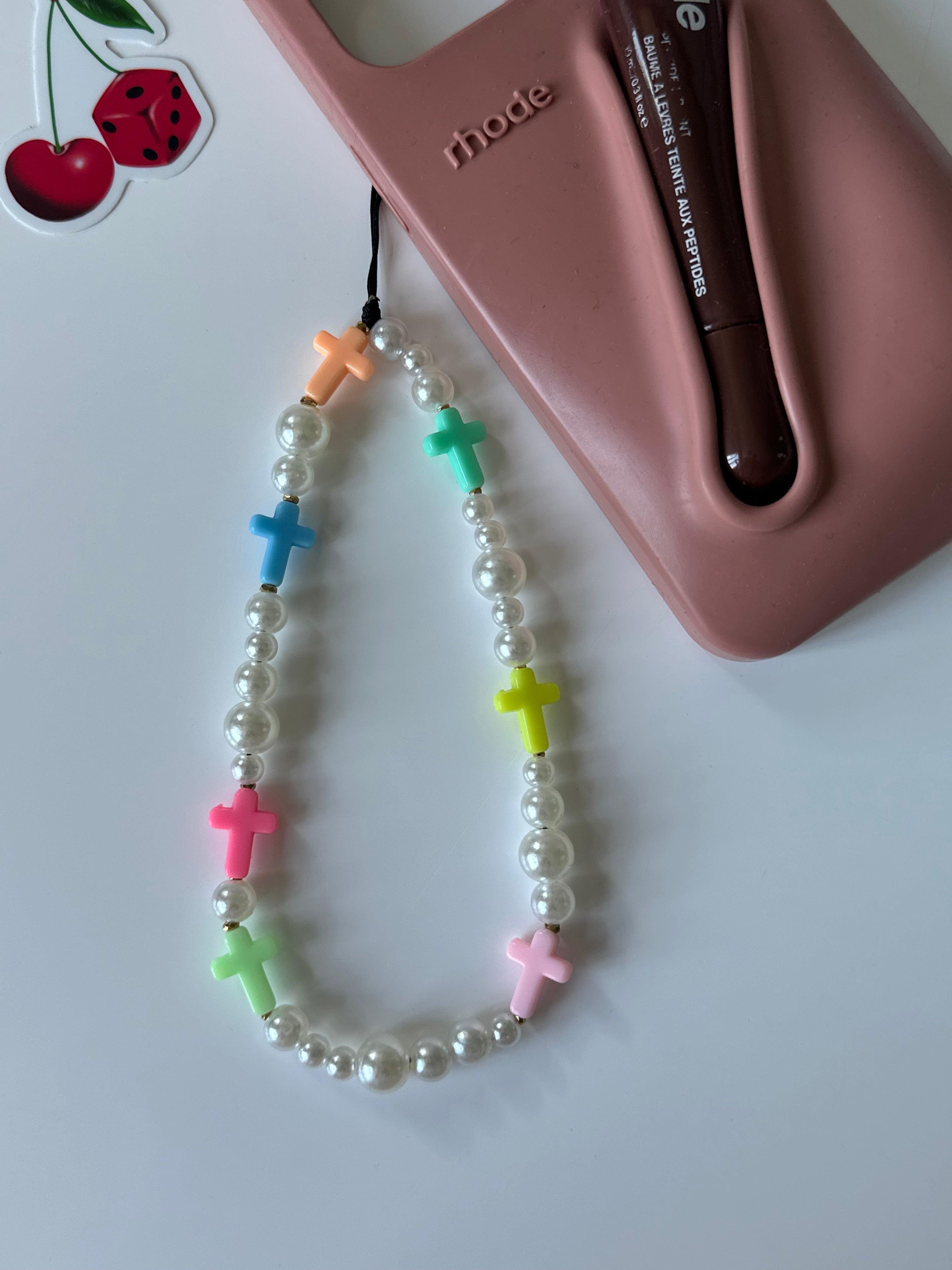 Cross phone charm