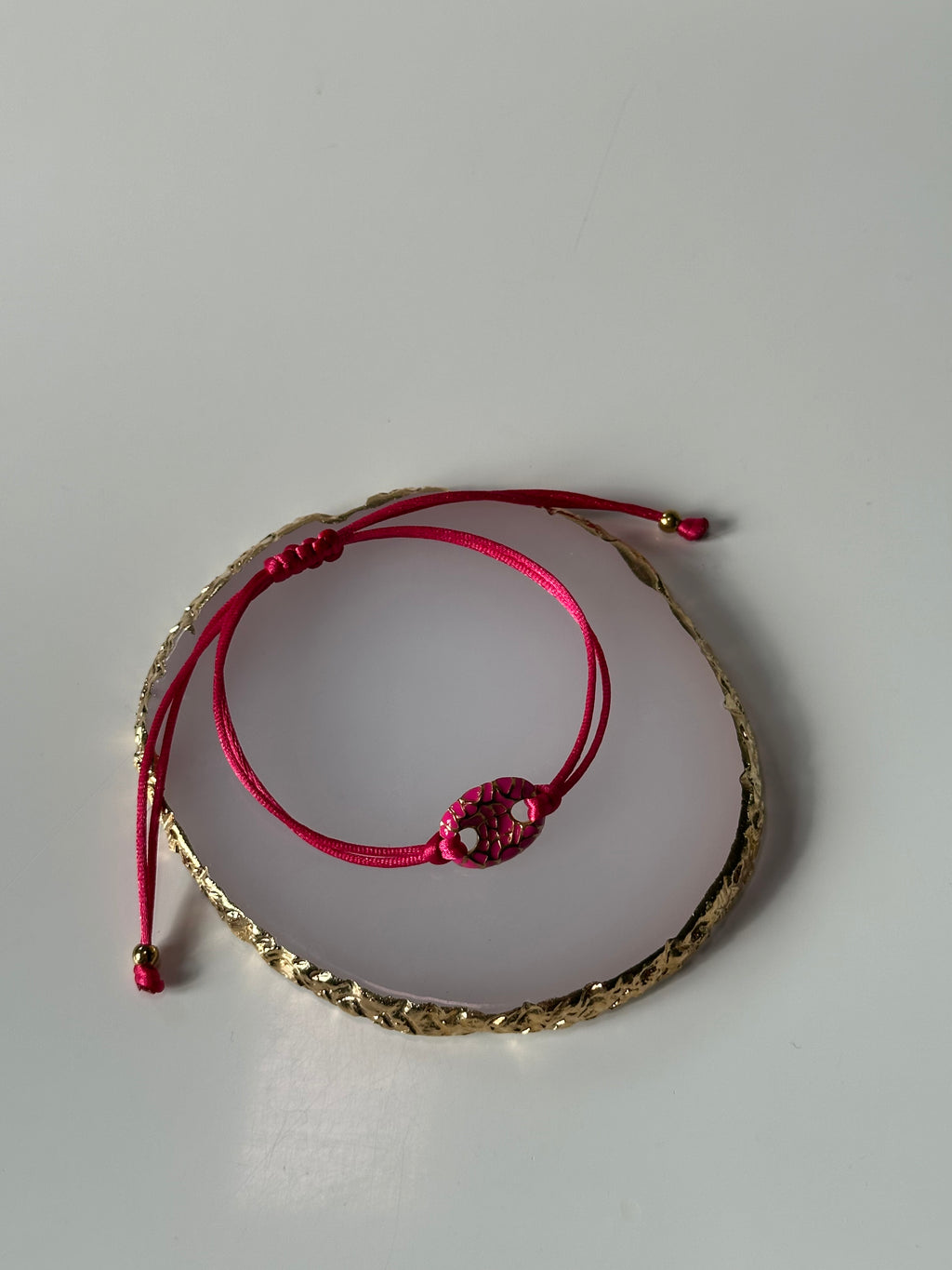 Pink & Gold adjustable bracelet