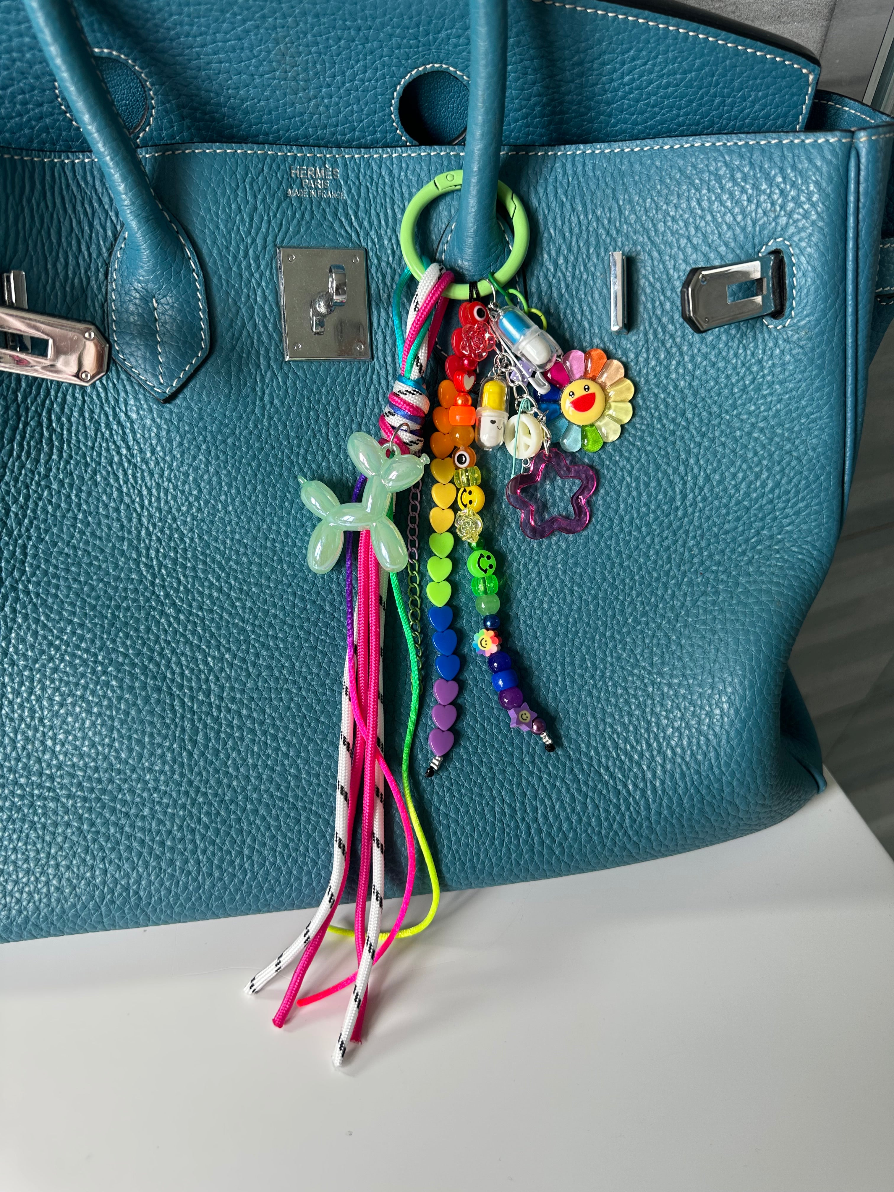 Abby bag charm (green dog)