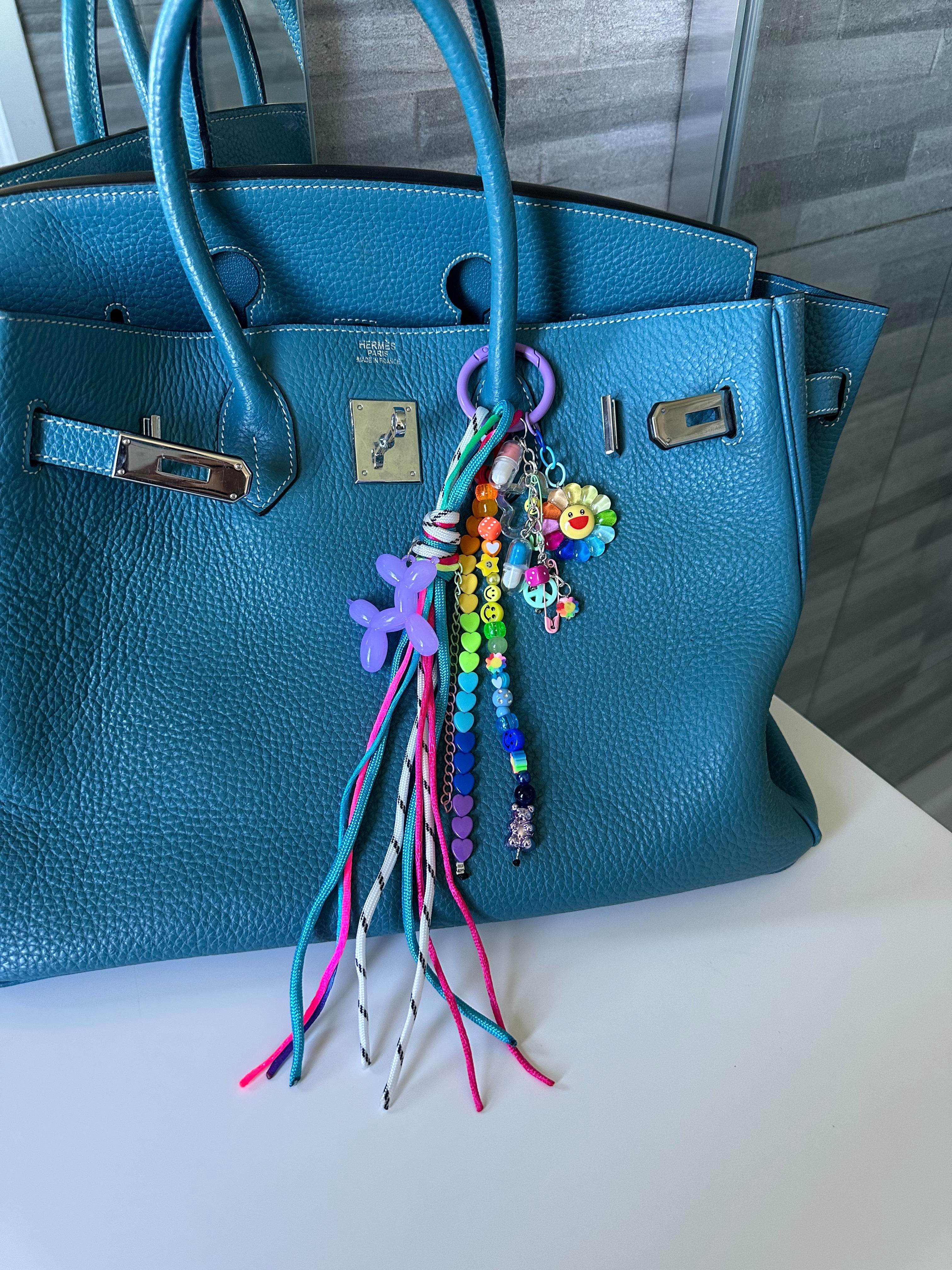 Abby bag charm (purple dog)