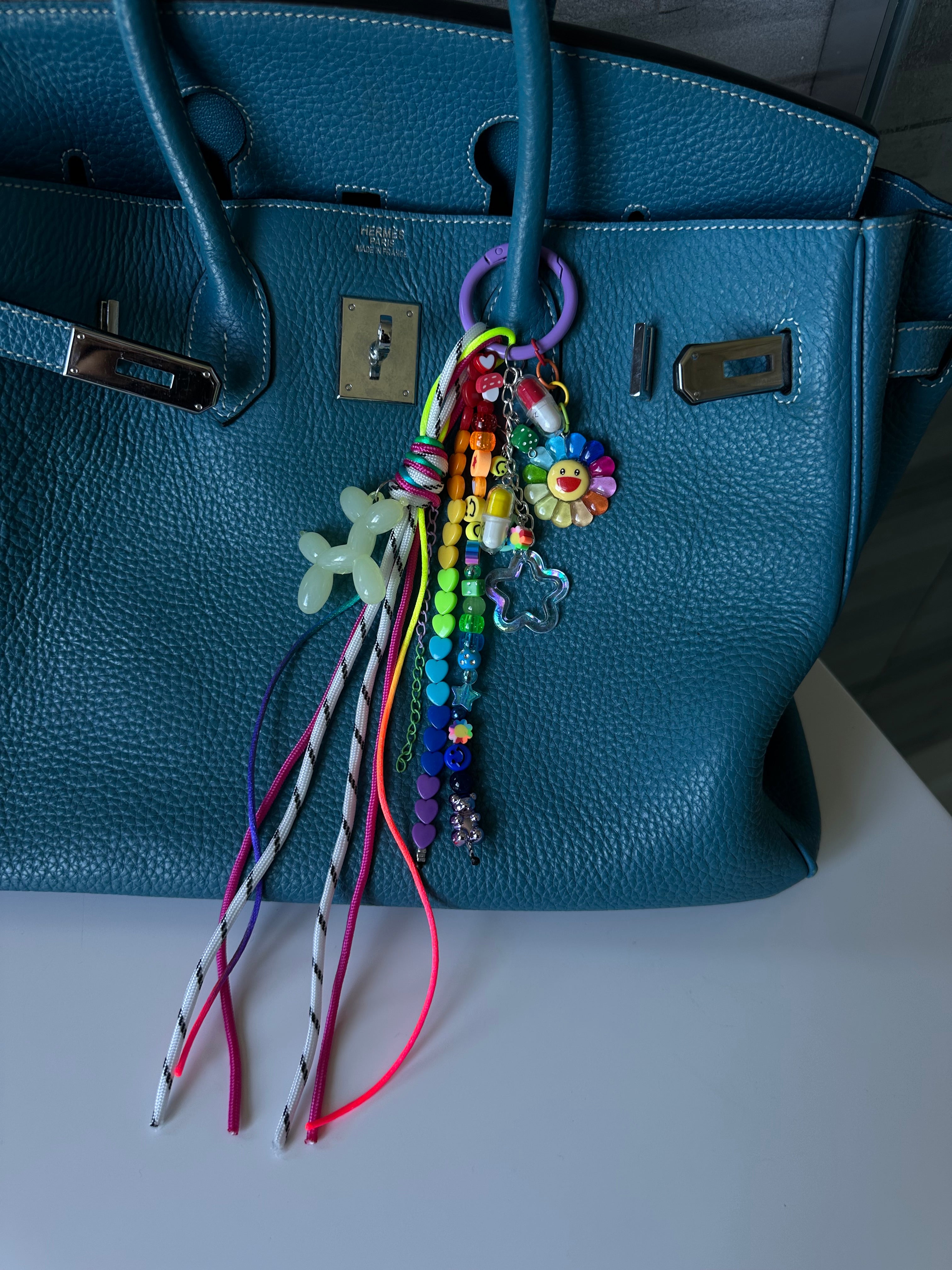 Abby bag charm (green dog)