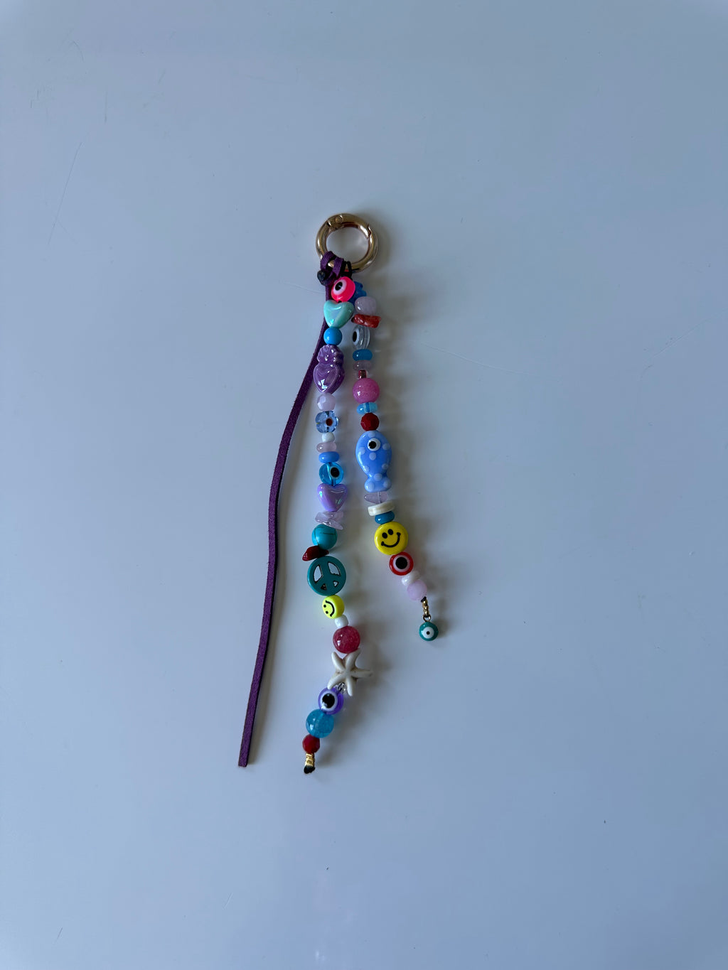 Paisley bag charm (purple)