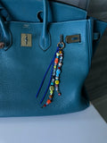 Paisley bag charm (deep blue)