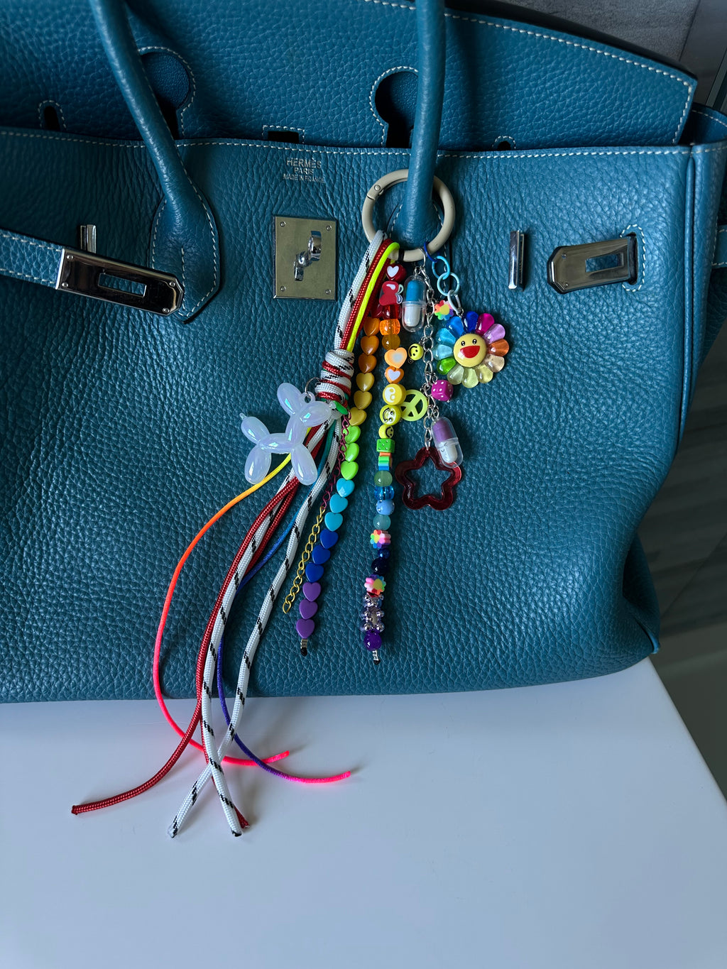 Abby bag charm (white dog)