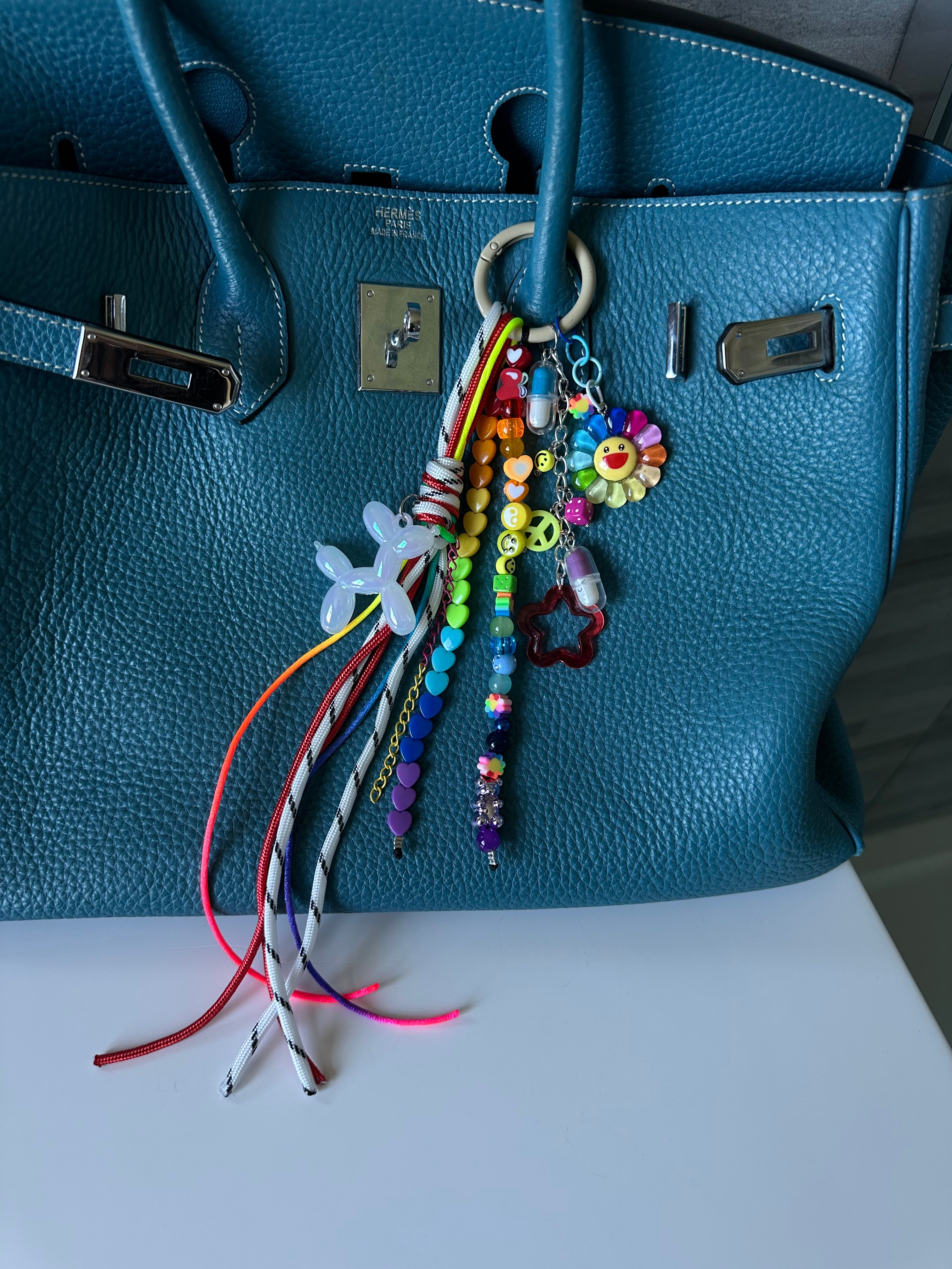 Abby bag charm (white dog)