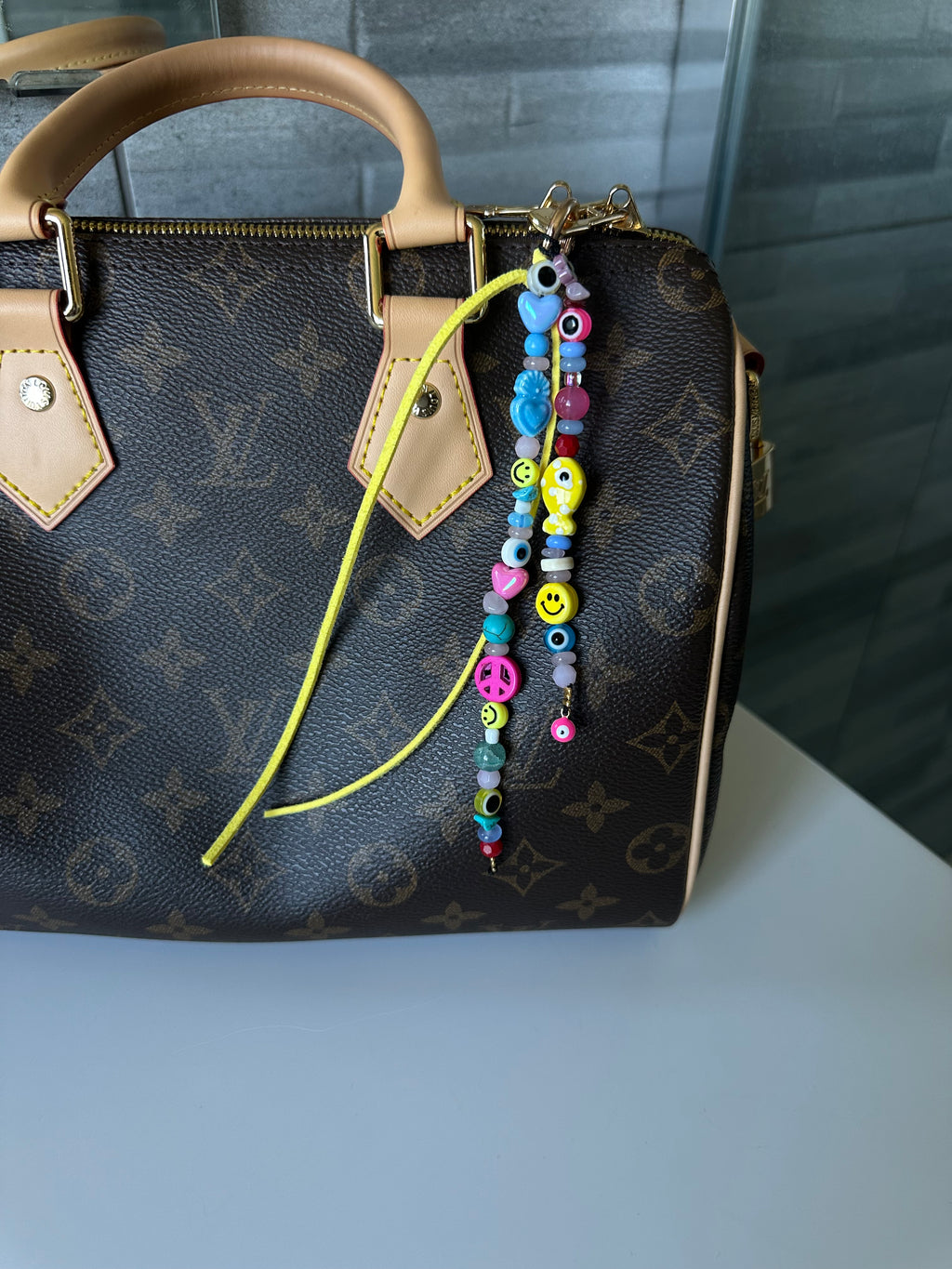 Paisley bag charm (yellow)