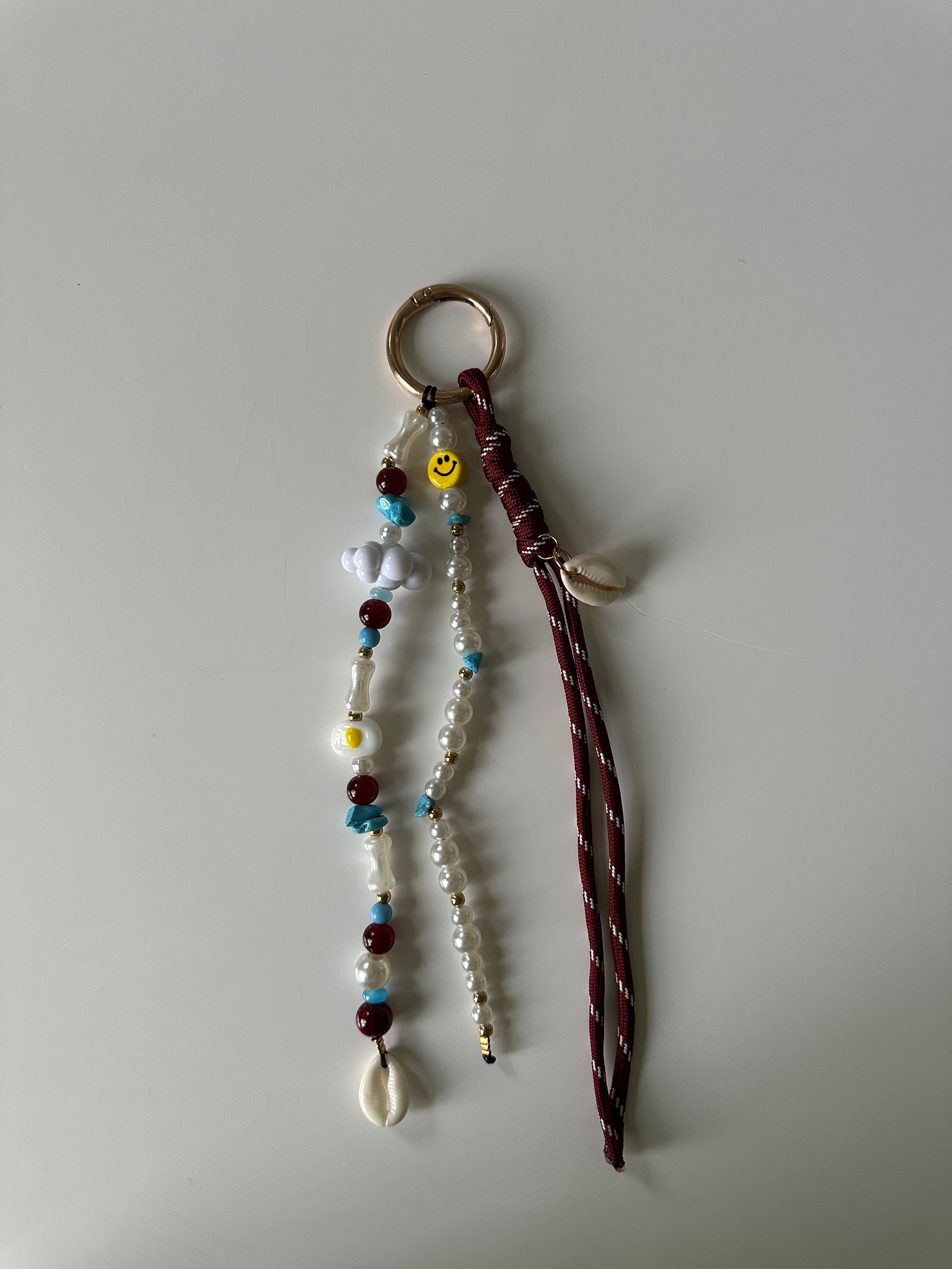 Happy cloud bag charm