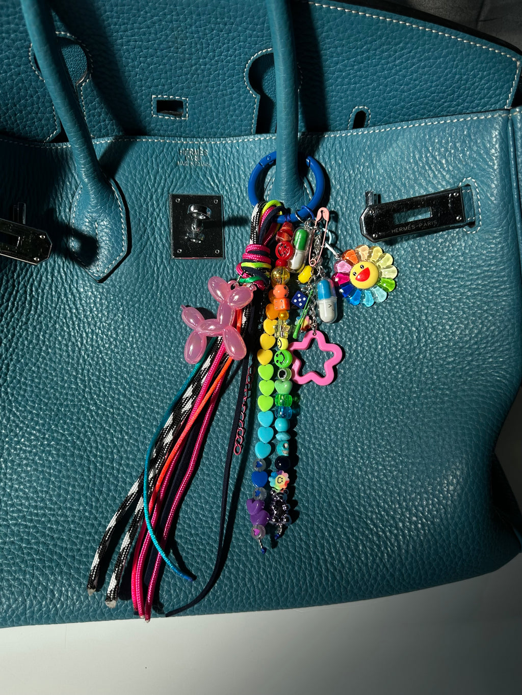 Abby bag charm (pink dog)