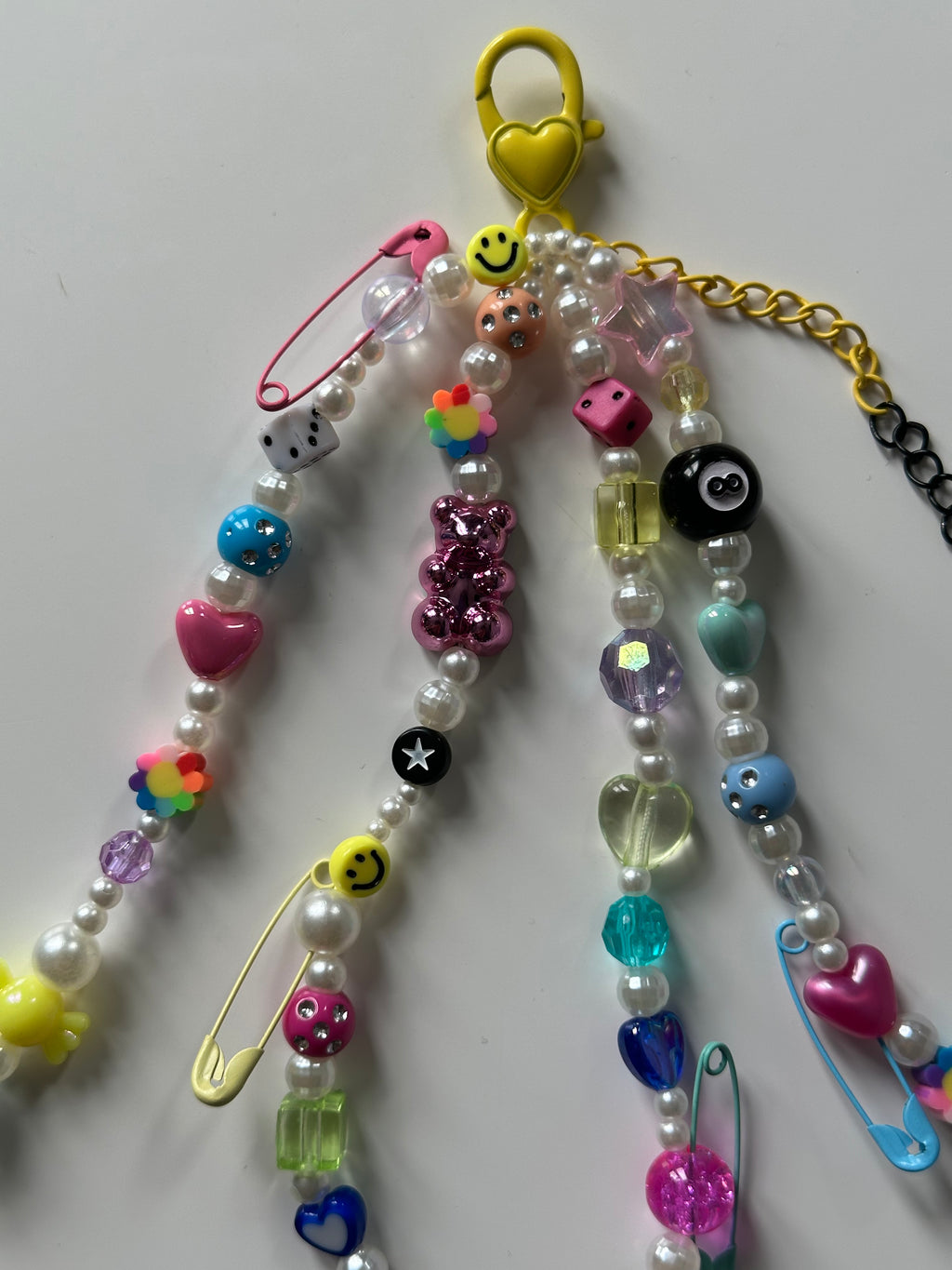 Funky pearl bag charm