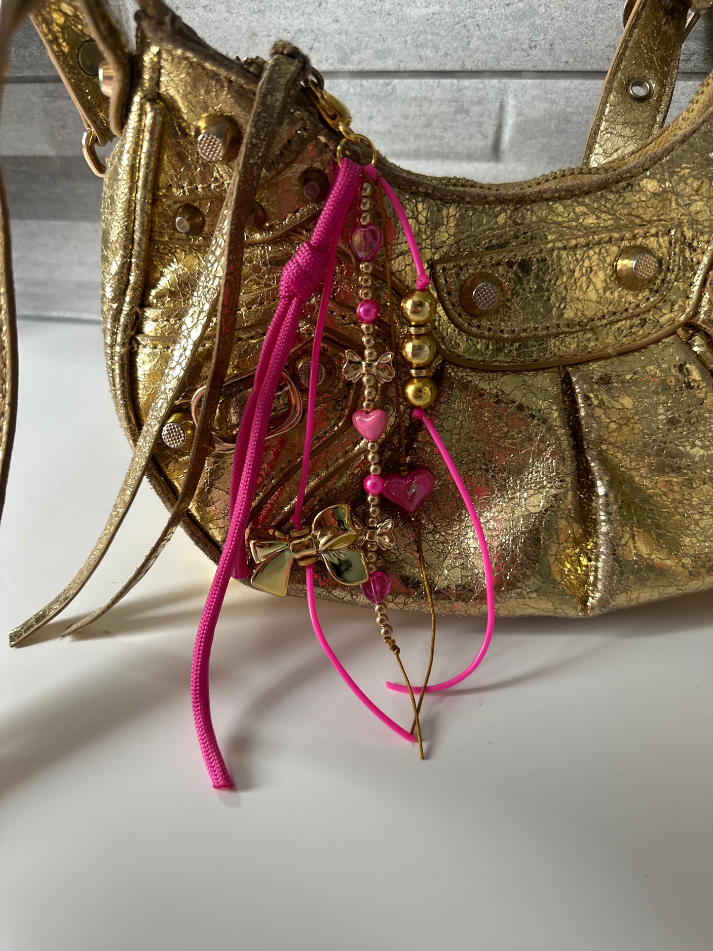 Heart bag charm