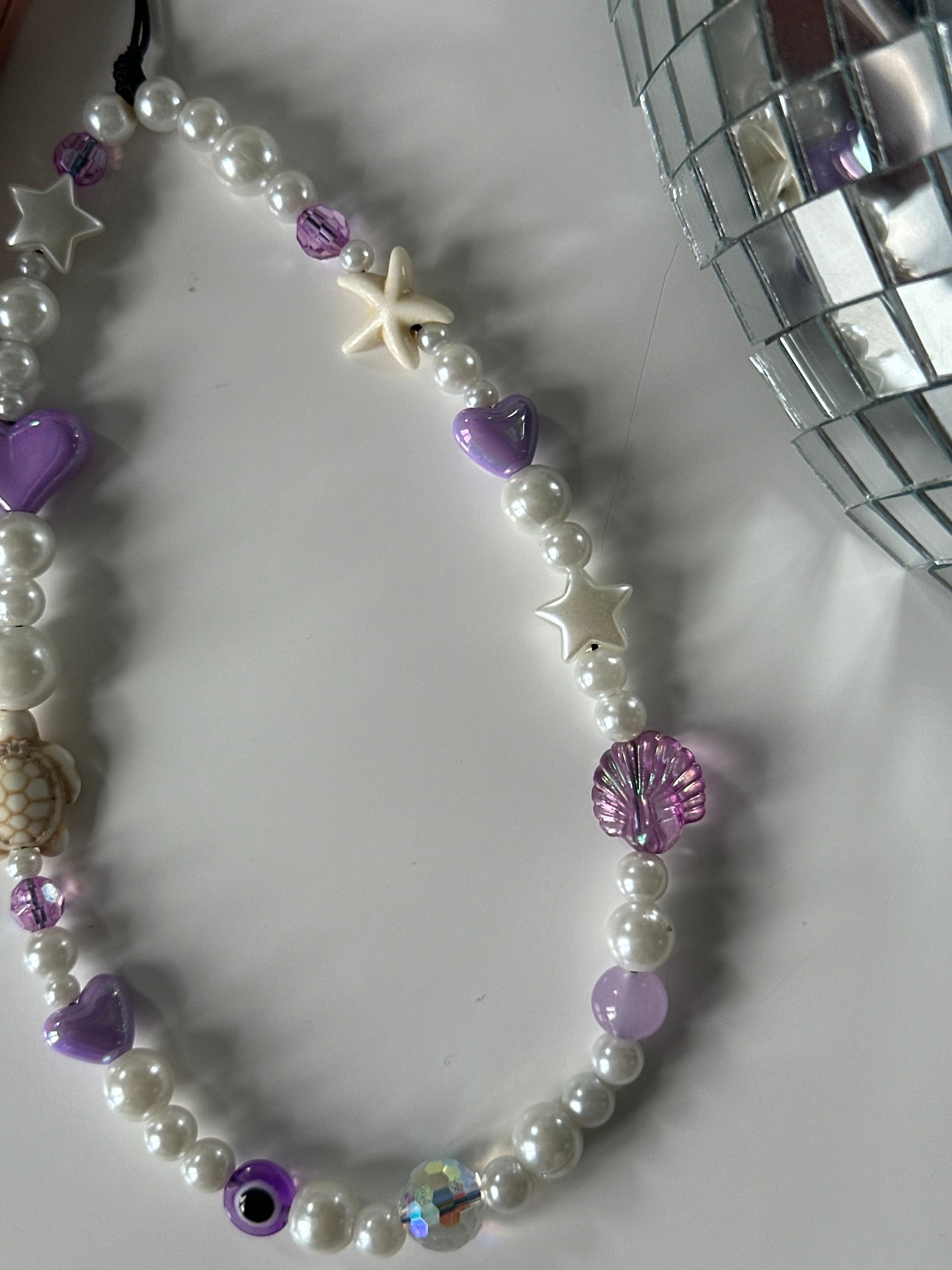 Purple power Phone Charm