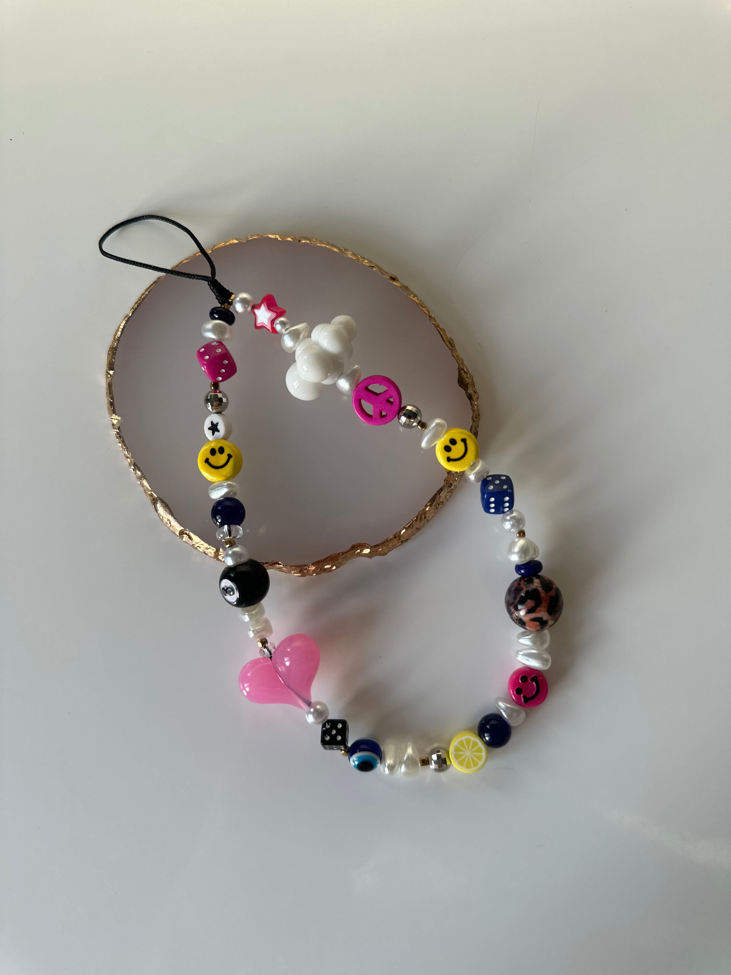 Happy hippy phone charm