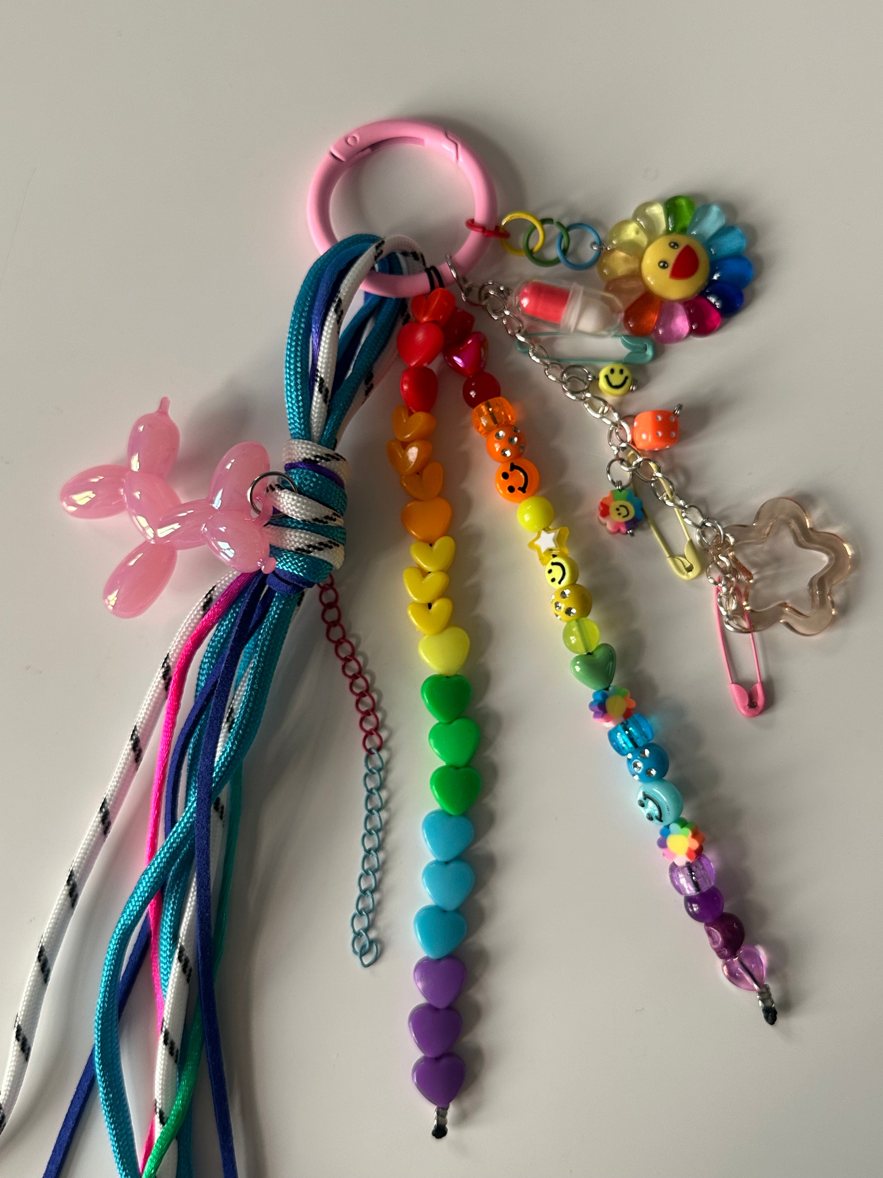 Abby bag charm (pink)