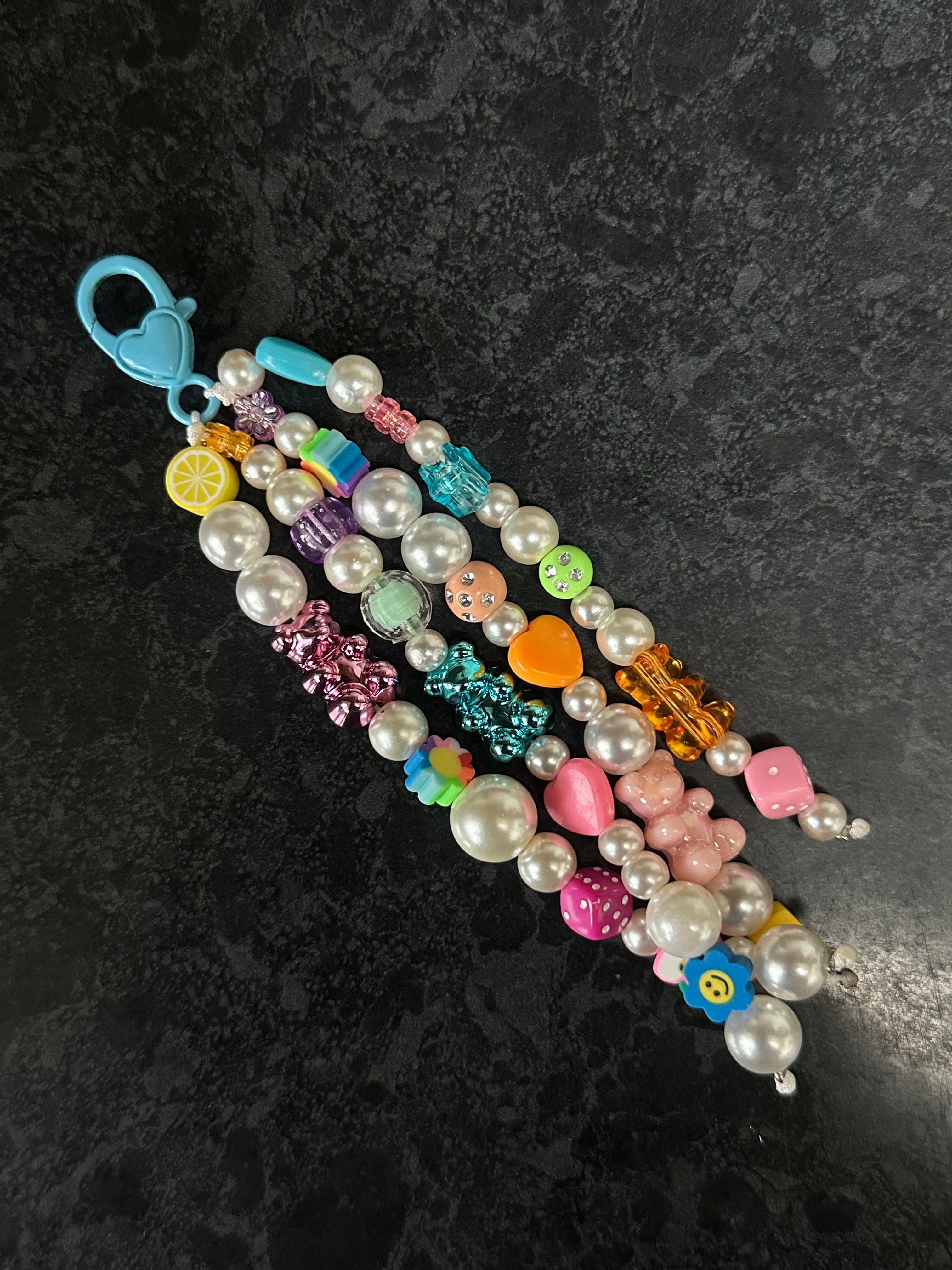 Colourful bag charm